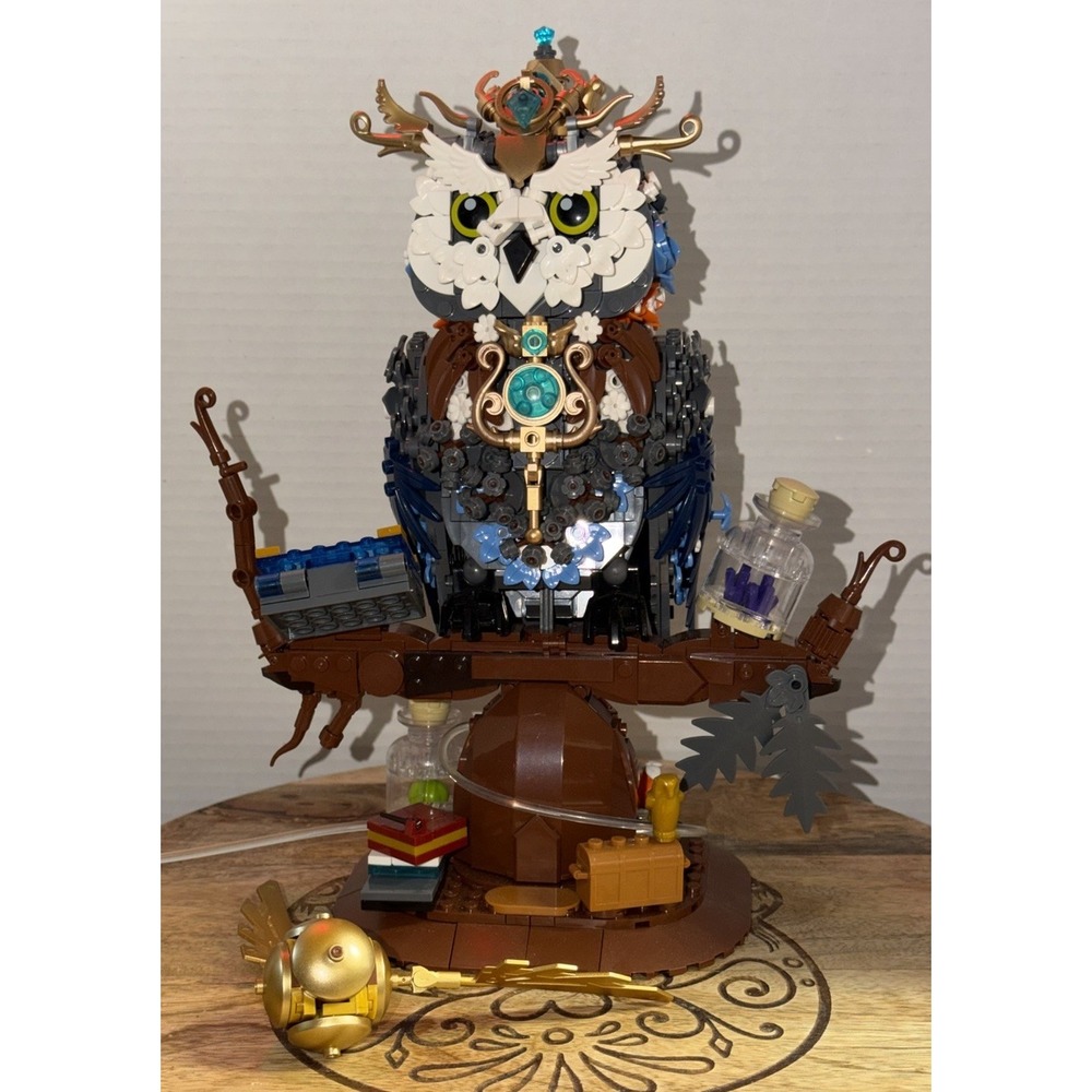 Qlt Qiaoletong Ideas Magic Owl Flower Animal Building Setcollectible Bird Model